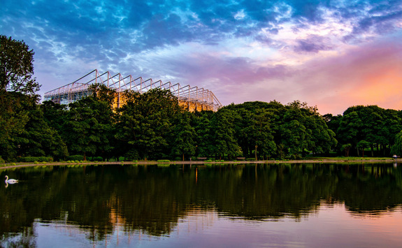 Spital Tongues lake and St James Park in distance